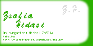 zsofia hidasi business card