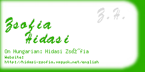 zsofia hidasi business card